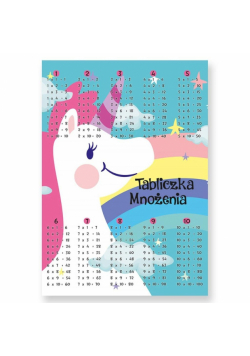 Dwustronna plansza/ściąga A4 Jednorożec