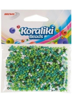 Koraliki akrylowe do nawlekania białe zielone 35mm