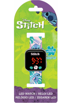 Zegarek LED z kalendarzem Stitch LAS4091