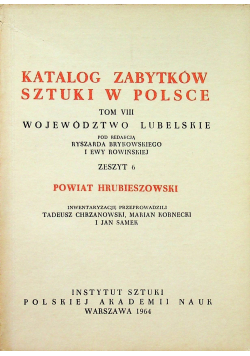 Katalog zabytków sztuki w Polsce tom VIII zeszyt 6