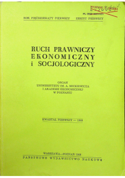 Ruch prawniczy ekonomiczny i socjologiczny