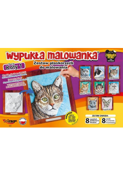 Wypukła malowanka - Koty Seria 1 Zestaw 8 wzorów