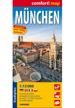 Munchen laminowany plan miasta 1:15 000