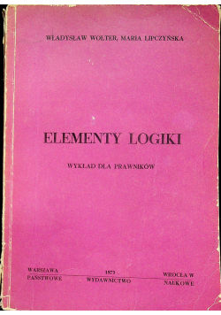 Elementy logiki wykład dl prawników