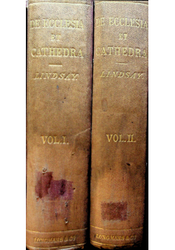 De Ecclesia et cathedra 2 tomy  1877 r.