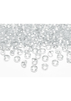 Diamentowe konfetti bezbarwny 12mm 100szt
