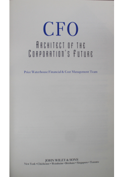 CFO Architect of the corporations future