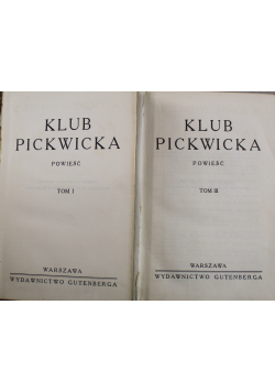 Klub Pickwicka tom 1 i 3