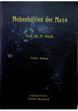 Pathologie und Therapie der entzündlichen Erkrankungen der nebenhöhlen der nase 1926 r