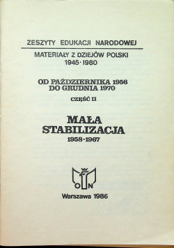 Zeszyty edukacji narodowej Mała stabilizacja