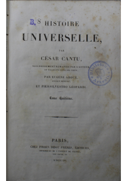Histoire Universelle 1854 r.