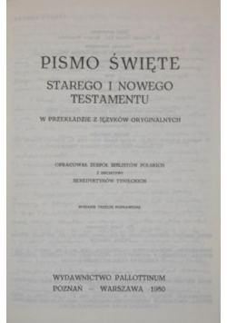 Pismo Święte Starego i Nowego Testamentu