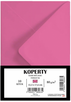 Koperty B6 Barbi róż 10szt