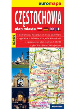 Częstochowa plan miasta 1:22 000