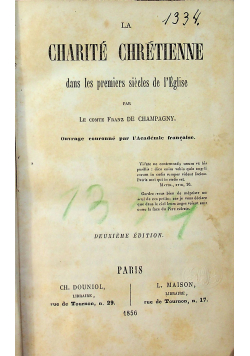 La charite chretienne 1856 r.