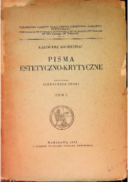 Pisma estetyczno - graficzne, 1934 r.