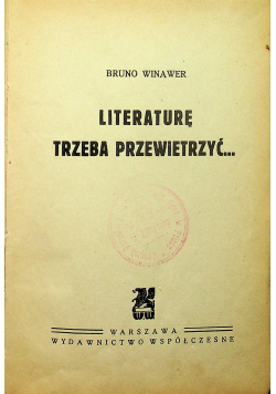 Literaturę trzeba przewietrzyć 1935r