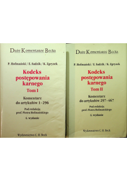 Kodeks postępowania karnego 2 tomy