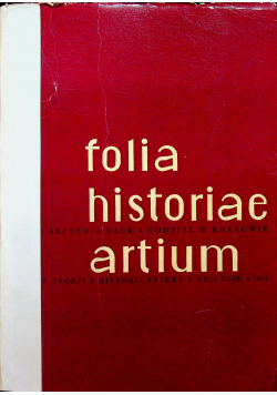Folia historiae artium tom VI/VII