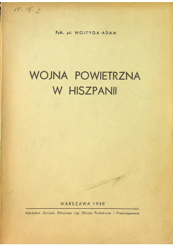 Wojna powietrzna w Hiszpanii 1938 r