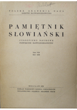 Pamiętnik słowiański tom VIII