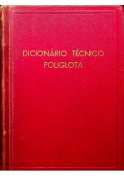 Dictionario Tecnico Poliglota I Volume