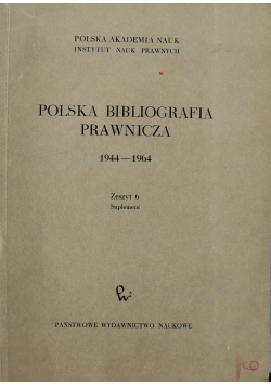 Polska bibliografia prawnicza 1944 1964