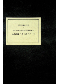 Der Romische Maler Andrea Sacchi 1925 r
