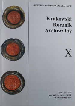 Krakowski rocznik Archiwalny Tom X