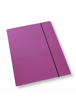Teczka A4 z gumką lakier fioletowa 350gsm (10szt)