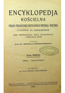 Encyklopedja Kościelna Tom XXXIII 1933r