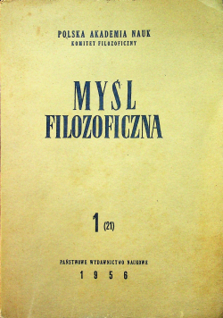 Myśl filozoficzna 1