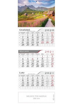 Kalendarz 2021 Trójdzielny Hala gąsienicowa CRUX