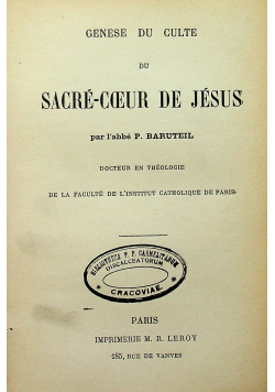 Sacre Coeur de Jesus 1904 r.