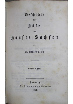 Geschichte der Höfe des Hauses Sachsen 2 tomy 1854 r.