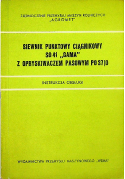 Siewnik ciągnikowy SO 41 GAMA z PO 37/0