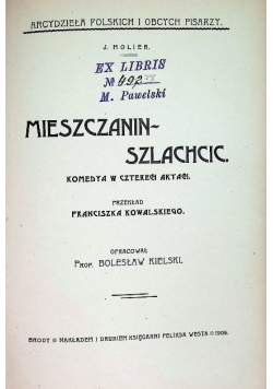 Mieszczanin szlachcic 1906 r.
