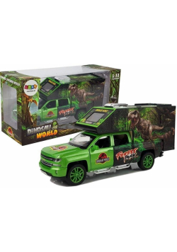 Camper z dinozaurami zielony