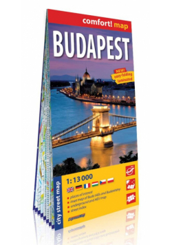Budapest city street map 1:13 000