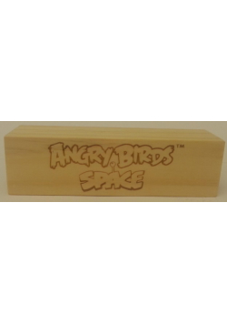 Angry Birds - Drewniany klocek z logo AB Space
