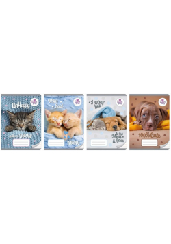 Zeszyt A5/16K kolor 3-linie The sweet pets (20szt)