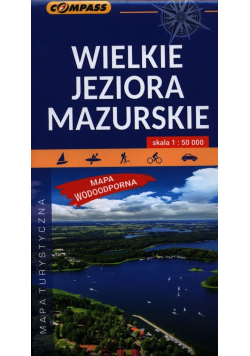 Wielkie Jeziora Mazurskie. Mapa turystyczna wodoodporna 1:50 000
