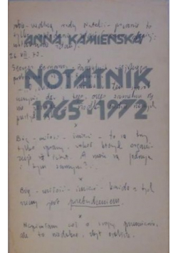 Notatnik 1965 - 1972