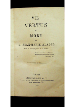 Vie Vertus et Mort 1873r