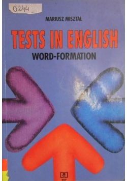 Tests in English  Word Formation