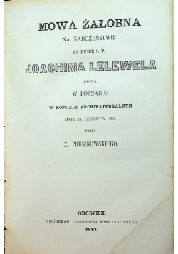 Mowa żałobna 14 tomów ok 1843 r.