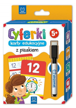 Cyferki Karty edukacyjne z pisakiem 5+