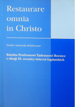 Restaurare omnia in Christo