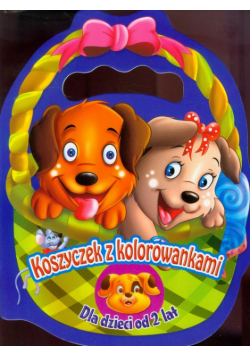 Koszyczek z kolorowankami Pieski