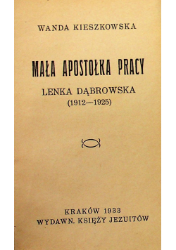 Mała Apostołka Pracy tomik IX 1933 r